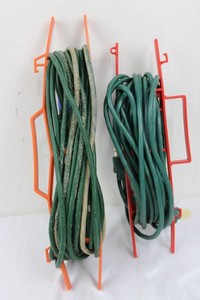Green Outdoor Extension Cords With Storage Racks (Lot of 2)
