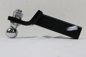 Black Steel Trailer Hitch Ball Mount With Chrome Ball
