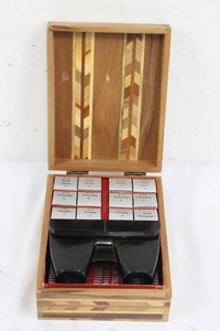 Vintage Tru-Vue Stereoscopic Viewer With Wood Case (Lot of 16)