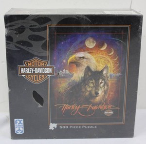 Harley-Davidson Eagle & Wolf 500-Piece Puzzle