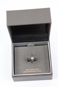 Pink Stone Ring - 18KT Rose Gold Over Sterling Silver Size 8