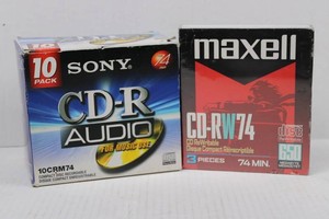 Sony 10CRM74 CD-R Audio & Maxell CD-RW74 Mixed Lot