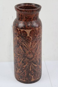 Indonesian Decorative Floral Ceramic Vase - 15H