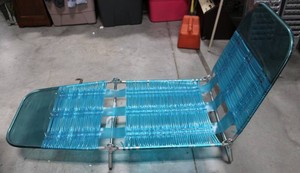Vintage Lane Woven Strap Lounge Chair 46 x 18 x 22