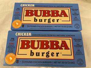 E - BUBBA Burger Chicken Burgers 8-Count (Lot of 2)