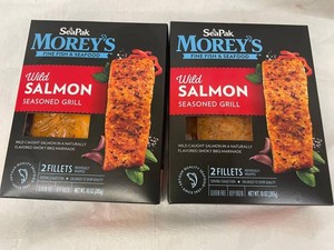 D - SeaPak Moreys Wild Salmon Seasoned Grill 10 Oz (Lot of 2)