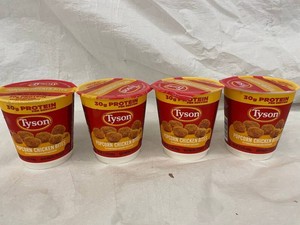K - Tyson Popcorn Chicken Bites 5.3oz Cups (Lot of 4)