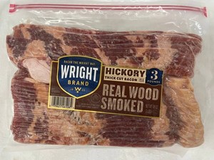 C - Wright Brand Hickory Thick Cut Bacon 3 Lb