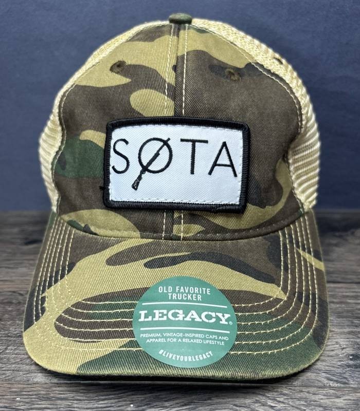 SOTA with Rifle Graphic Camo Trucker Snapback Cap OSFM - New