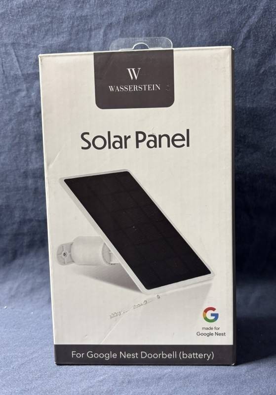 WASSERSTEIN Solar Panel for Google Nest Doorbell Battery - New
