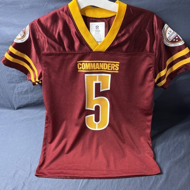 Washington Commanders Jayden Daniels #5 Size Youth Medium NFL Jersey - Brand New