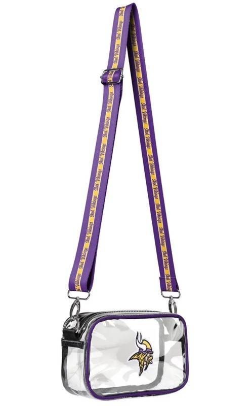 Minnesota Vikings NFL Football Crossbody Transparent FOCO Brand Bag - New