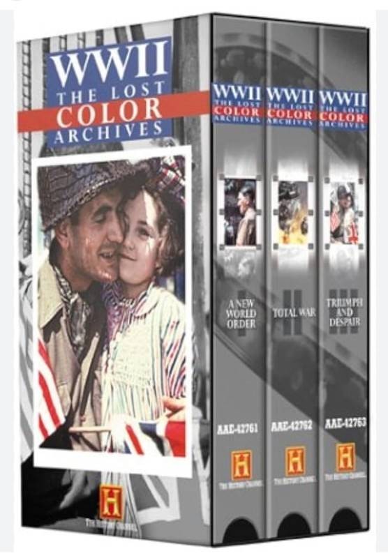 WWII the Lost Color Archives 3-Video VHS Box Set - New