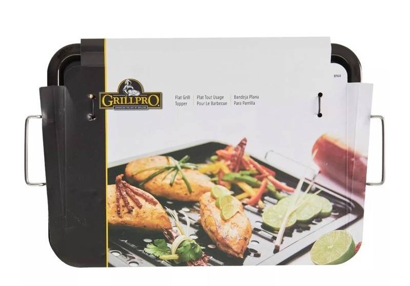 GrillPro 11 x 16 in Porcelain Coated Stainless Steel Grill Topper Tray - New
