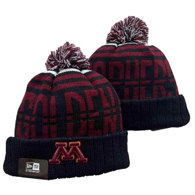 Brand New Minnesota Gophers New Era Embroidered NCAA Black Beanie Adult Winter Hat Q