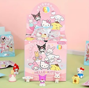 Hello Kitty and Friends Eraser Mystery Packs, Box of 32 - Brand New Q