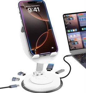 PR200B 5-in-1 USB-C Rotation Hub Stand - Brand New Q