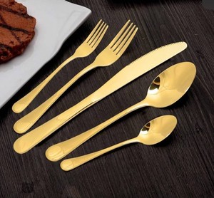 Cloey Future 30-Piece Gold-Tone Stainless Steel Flatware Set - New