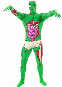 Morphsuits Franken Morph Zombie Costume, Adult Size Large - New