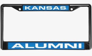 Kansas Jayhawks Alumni Chrome Metal License Plate Frame - New