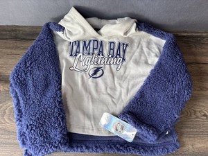 Tampa Bay Lightning NHL Hockey Sherpa Hoodie, Size Youth Small - New