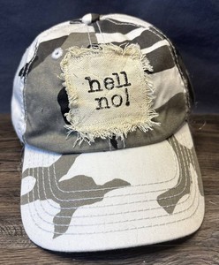 Camo Hell No Adjustable Cap, OSFM - New