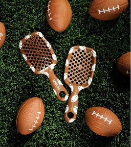 FHI Heat Unbrush Mini Football Detangling Brushes, 2 Total, $30 Retail - New