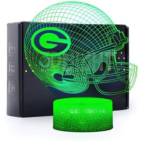 Ikavis 3D Green Bay Packers Helmet Night Light - New