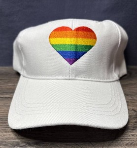 Rainbow Heart Adjustable Baseball Cap, OSFM - New