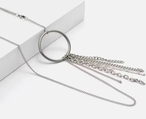 Banana Republic Ring Pendant Tassel Necklace - New