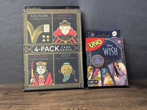 Buffalo Games & UNO Disney Wish Card Games, 2 Total - New