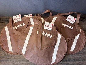 Reusable Football Tote Bags, 10 Total - New