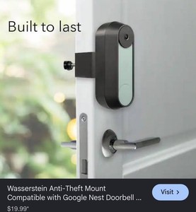 Wasserstein Anti-Theft Mount for Google Nest Doorbell - New