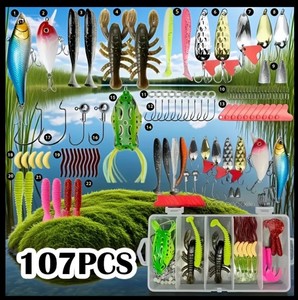 Essential Surface Lure Fishing Kit, 107 Piece Kit - Brand New Q