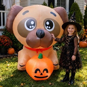 Halloween Inflatables Pug Dog Outdoor Decoration, 5 Tall - New Q