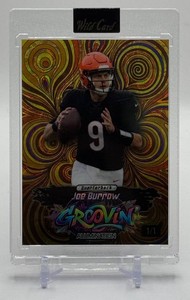 Joe Burrow 11 2026 Wild Card Groovin Football Card No. JGRYW1-JB