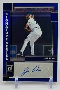 Joe Ryan 99 RC Auto 2022 Donruss Signature Series 1999 Minnesota Twins Rookie Baseball Card No. SS-JR