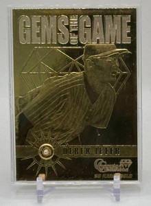 Derek Jeter 1998 23KT Gold Gems of the Game New York Yankees Baseball Card 03451998