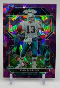 Dan Marino 225 Purple Cracked Ice 2021 Prizm Football Card No. 112