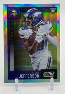 Justin Jefferson RC Silver 2020 Chronicles Score Minnesota Vikings Rookie Football Card No. 449