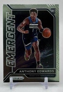 Anthony Edwards RC 2020 Prizm Emergent Minnesota Timberwolves Rookie Basketball Card No. 3