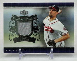John Smoltz Game-Used Swatch 2007 Upper Deck Baseball Card No. UD-JS
