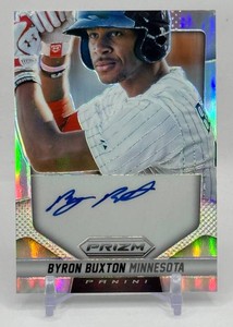 Byron Buxton RC Auto 2014 Prizm Minnesota Twins Rookie Baseball Card No. BY