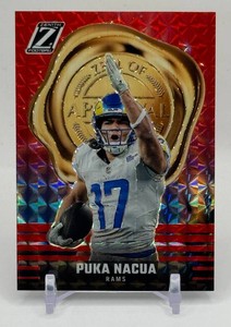 Puka Nacua RC Red 2023 Zeal of Approval Rookie Football Card No. 30