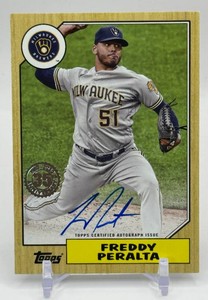 Freddy Peralta Auto 2022 Topps Baseball Card No. 87BA-FP