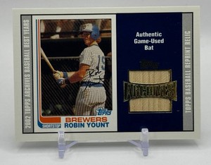Robin Yount Game-Used Relic 2002 Topps Archives Baseball Card No. 435