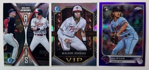 3-Card Minnesota Twins Rookie Superstar Baseball Card Lot (Jenkins & Ryan)