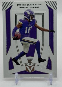Justin Jefferson RC 2020 Chronicles Vertex Minnesota Vikings Rookie Football Card No. V-10