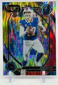Josh Allen Red  Yellow Shock 2024 Select Football Card No. 225