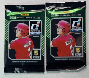 2 Packs of 2026 Donruss Baseball Cards